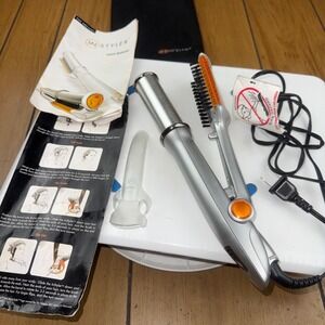 InStyler Rotating Iron Silver Hair Curler Straightener IS1001.1 with Bag Manual